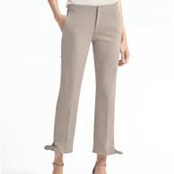 Banana Republic | AVERY STRAIGHT-FIT TIE HEM ANKLE PANT - Picture 1 of 6